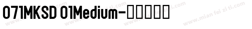 071MKSD 01Medium字体转换